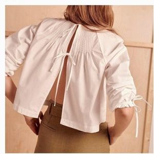 Aritzia Wilfred Enola Blouse Top - White - Size XXS NWT